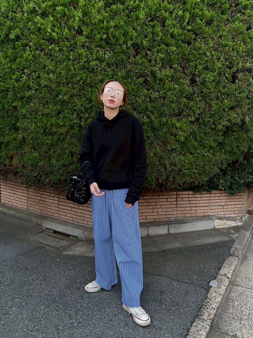 「GAP（ギャップ）のヴィンテージソフト プルオーバー パーカー(ユニセックス)（パーカー）」を使った、りっぴーさん（レディース・154cm）の秋コーディネート