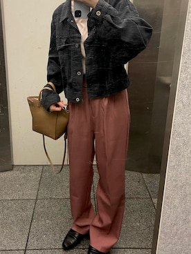 「SOMETHING（サムシング）のアイテム（ジャケット/アウター）」を使った、nodokaさん（レディース・159cm）の春コーディネート