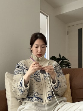 「ニットカーディガン」｜nodokaさん（レディース・159cm）の冬コーディネート
