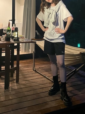 「アクティブ」｜「アイテム（ブーツ）」を使った、nodokaさん（レディース・159cm）の夏コーディネート