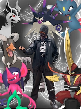 「アイテム（セットアップ）」を使った、塔弁さん（メンズ・172cm）の冬コーディネート