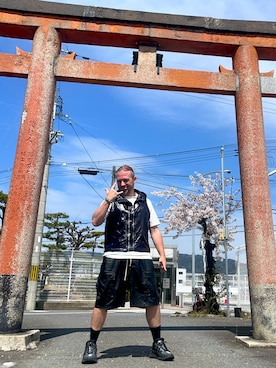 「Y-3（ワイスリー）のアイテム」を使った、塔弁さん（メンズ・172cm）の春コーディネート