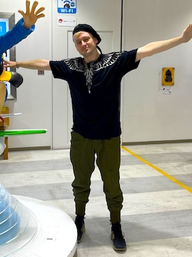 「MARCELO BURLON（マルセロ・バーロン）のアイテム」を使った、塔弁さん（メンズ・172cm）の春コーディネート