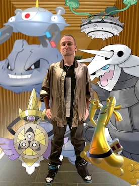 「アイテム（バングル/リストバンド）」を使った、塔弁さん（メンズ・172cm）の冬コーディネート