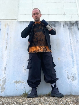 「Y-3（ワイスリー）のアイテム」を使った、塔弁さん（メンズ・172cm）の冬コーディネート