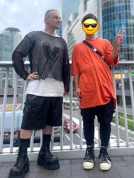 「アイテム（レッグウェア）」を使った、塔弁さん（メンズ・172cm）の秋コーディネート