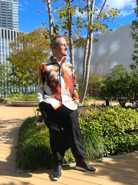 「Rick Owens（リックオウエンス）のアイテム」を使った、塔弁さん（メンズ・172cm）の春コーディネート