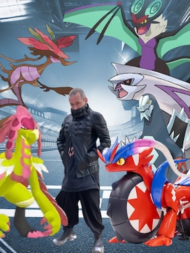 「アイテム（ライダースジャケット）」を使った、塔弁さん（メンズ・172cm）の冬コーディネート