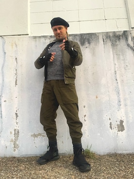 「RAGEBLUE（レイジブルー）のアイテム」を使った、塔弁さん（メンズ・172cm）の冬コーディネート