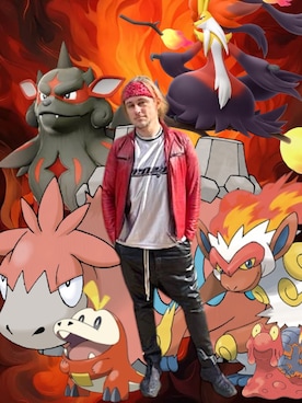 「アイテム（バンダナ/スカーフ）」を使った、塔弁さん（メンズ・172cm）の秋コーディネート