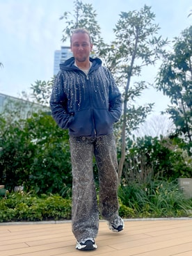 「Y-3（ワイスリー）のアイテム（トップス）」を使った、塔弁さん（メンズ・172cm）の春コーディネート