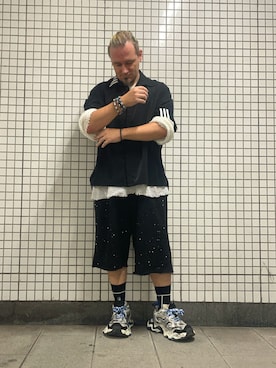 「Y-3(ワイスリー)のアイテム」を使った、塔弁さん(メンズ・172cm)の秋コーディネート