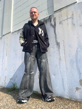 「Y-3（ワイスリー）のアイテム」を使った、塔弁さん（メンズ・172cm）の春コーディネート