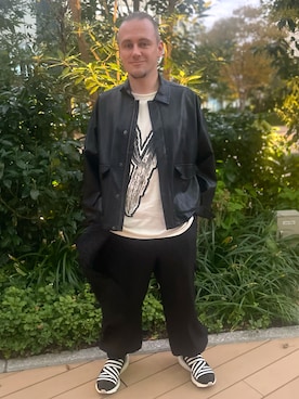 「Y-3（ワイスリー）のY-3 SPORT UNIFORM CUFFED CARGO PANTS（カーゴパンツ）」を使った、塔弁さん（メンズ・172cm・30代）の秋コーディネート