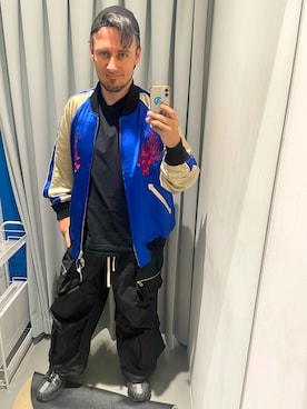 「Y-3(ワイスリー)のアイテム」を使った、塔弁さん(メンズ・172cm)の冬コーディネート