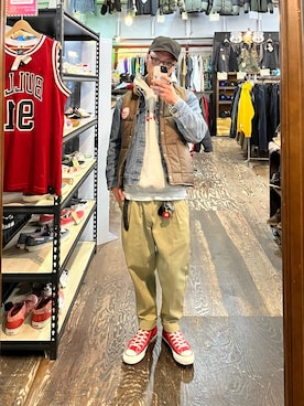 「アイテム（パンツ）」を使った、Jackさん（メンズ・171cm）の秋コーディネート