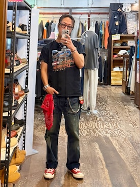 「RRL（ダブル アール エル）のアイテム」を使った、Jackさん（メンズ・171cm）の夏コーディネート
