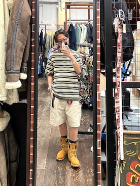 「アイテム（ブーツ）」を使った、Jackさん（メンズ・171cm）の夏コーディネート