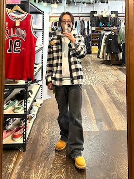 「LOS ANGELES APPAREL（ロサンゼルスアパレル）のアイテム（パーカー）」を使った、Jackさん（メンズ・171cm）の秋コーディネート