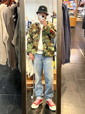 「アイテム（ピアス（両耳用））」を使った、Jackさん（メンズ・171cm）の秋コーディネート