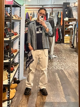 「GILDAN（ギルダン）のアイテム」を使った、Jackさん（メンズ・171cm）の春コーディネート