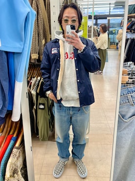 「アイテム（ウォレットチェーン）」を使った、Jackさん（メンズ・171cm）の秋コーディネート