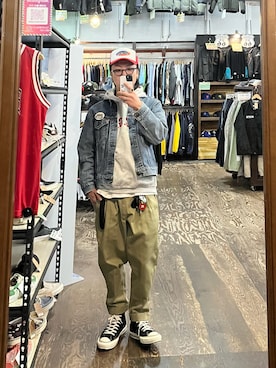 「アイテム（デニムジャケット）」を使った、Jackさん（メンズ・171cm）の秋コーディネート