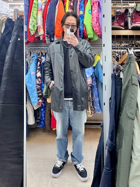 「アイテム（デニムパンツ）」を使った、Jackさん（メンズ・171cm）の秋コーディネート