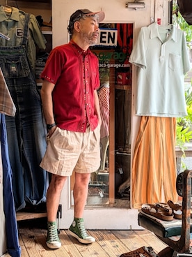 「--（--）のアイテム」を使った、ataco garageさん（メンズ・173cm）の夏コーディネート