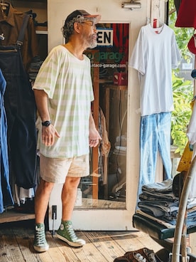 「--（--）のアイテム」を使った、ataco garageさん（メンズ・173cm）の夏コーディネート