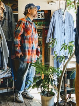 「アイテム（シャツ/ブラウス）」を使った、ataco garageさん（メンズ・173cm・40代）の秋コーディネート