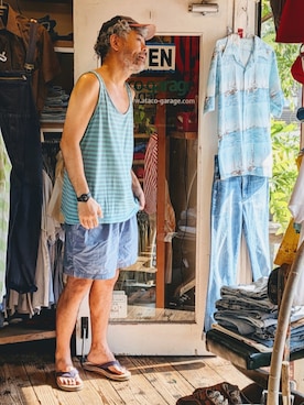 「--（--）のアイテム」を使った、ataco garageさん（メンズ・173cm）の夏コーディネート