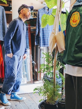 「アイテム（ポロシャツ）」を使った、ataco garageさん（メンズ・173cm・40代）の春コーディネート