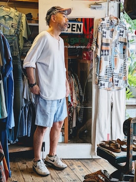 「--（--）のアイテム」を使った、ataco garageさん（メンズ・173cm）の夏コーディネート