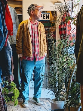 「アイテム（パンツ）」を使った、ataco garageさん（メンズ・173cm・40代）の冬コーディネート