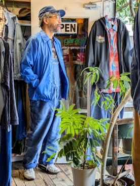 「アイテム（ナイロンジャケット）」を使った、ataco garageさん（メンズ・173cm）の秋コーディネート