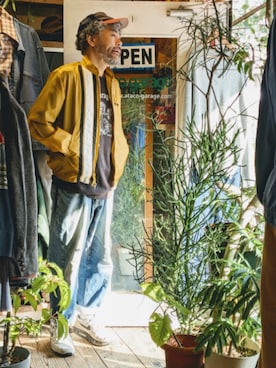 「アイテム（ナイロンジャケット）」を使った、ataco garageさん（メンズ・173cm）の秋コーディネート