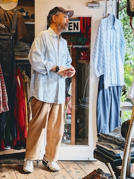 「Levi's（リーバイス）のアイテム（トップス）」を使った、ataco garageさん（メンズ・173cm）の秋コーディネート