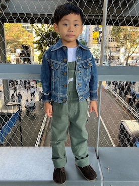 「Lee（リー）のアイテム（ジャケット/アウター）」を使った、genough7さん（キッズ・110cm）の秋コーディネート
