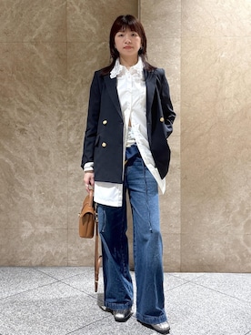 「VIS（ビス）のアイテム（パンツ）」を使った、たなかさん（レディース・163cm）の春コーディネート