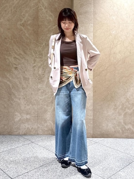 「VIS（ビス）のアイテム（ジャケット/アウター）」を使った、たなかさん（レディース・163cm）の春コーディネート