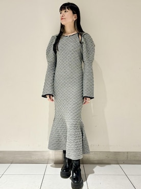 「マーメイド」｜「アイテム（ワンピース/ドレス）」を使った、たなかさん（レディース・163cm）の秋コーディネート