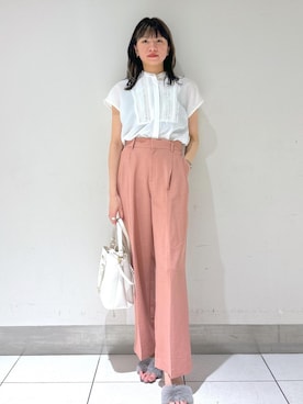 「ワンハンドル」｜「アイテム（パンツ）」を使った、たなかさん（レディース・163cm）の夏コーディネート