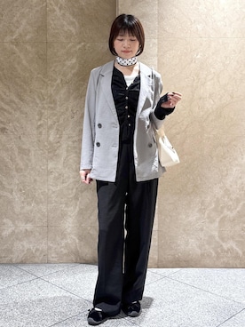 「VIS（ビス）のアイテム（ジャケット/アウター）」を使った、たなかさん（レディース・163cm）の春コーディネート