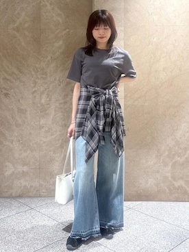 「VIS（ビス）のアイテム」を使った、たなかさん（レディース・163cm）の春コーディネート