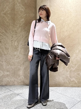 「VIS（ビス）のアイテム」を使った、たなかさん（レディース・163cm）の冬コーディネート