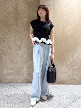「VIS（ビス）のアイテム（パンツ）」を使った、たなかさん（レディース・163cm）の夏コーディネート