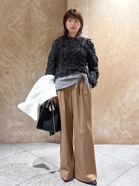 「アイテム（バンダナ/スカーフ）」を使った、たなかさん（レディース・163cm・30代）の秋コーディネート