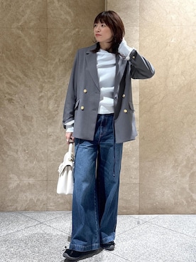 「VIS（ビス）のアイテム（ジャケット/アウター）」を使った、たなかさん（レディース・163cm）の春コーディネート