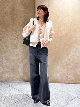 「アイテム（ベスト）」を使った、たなかさん（レディース・163cm・30代）の秋コーディネート